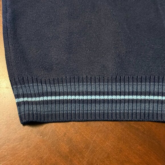 Vintage Mossimo Y2K Zip Up Sweater L Navy Blue  2000s grunge - Picture 6 of 10